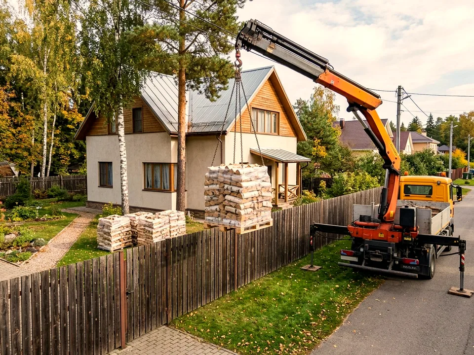 Дуб + укладка в дровник, Тула, улица Лесная, 43Б